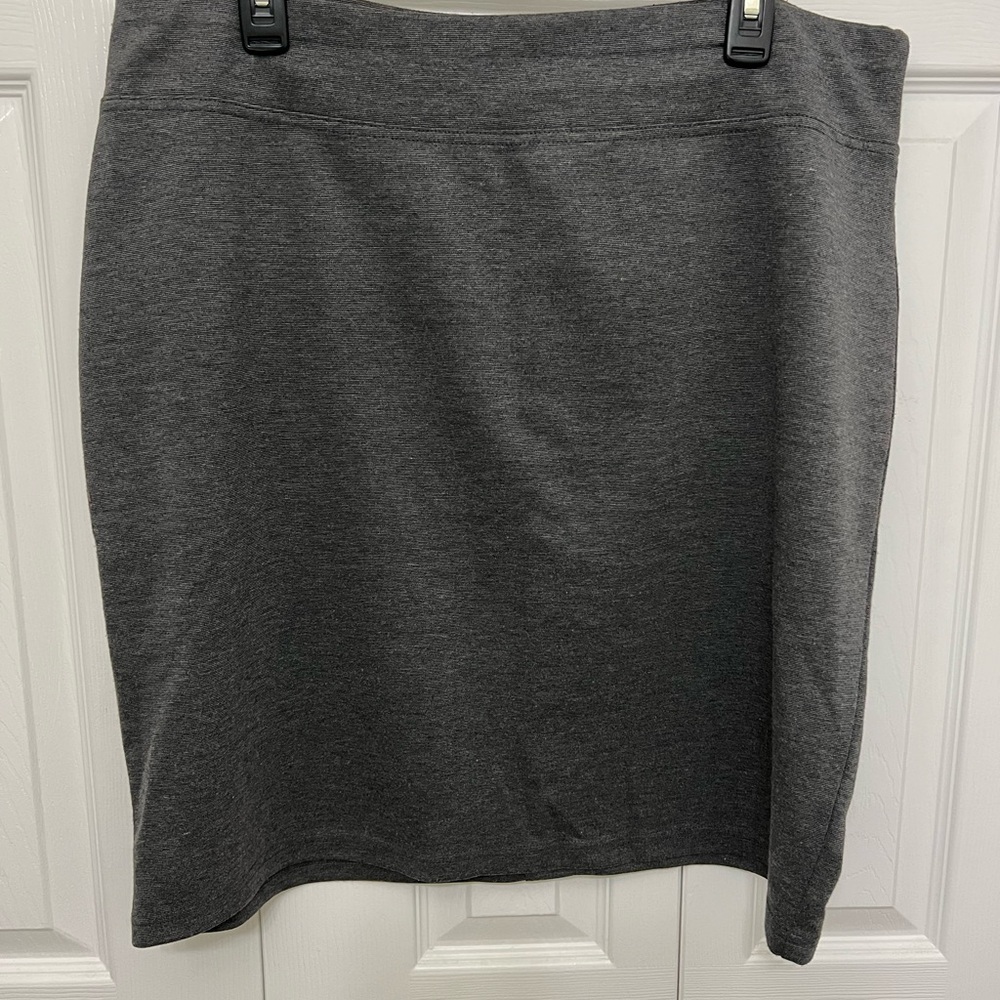 Style & Co Grey Stretch Straight  Skirt
